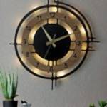 Sonoma Çember Tasarımlı LED Işıklı Modern Şık Ev Duvar Saati