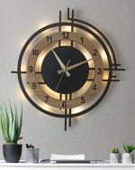 Sonoma Çember Tasarımlı LED Işıklı Modern Şık Ev Duvar Saati