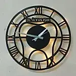 Diş doktorlarına özel isimli LED ışıklı dekoratif duvar saati