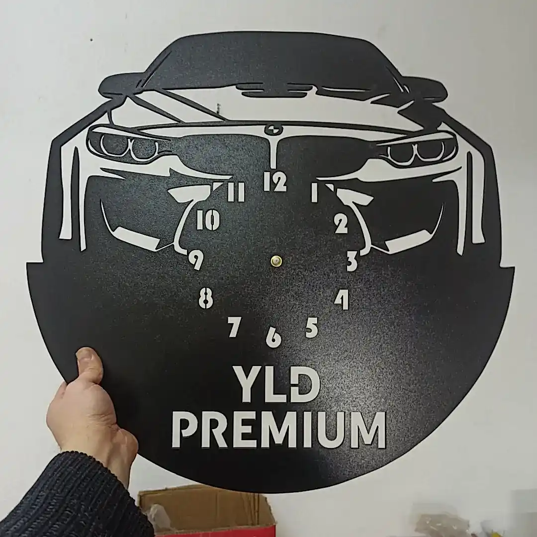 BMW İsimli Işıklı Dekoratif Duvar Saati