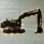 Ekskavatör Tasarımlı LED Işıklı Modern Şantiye Ofis Duvar Tablosu - Görsel 2