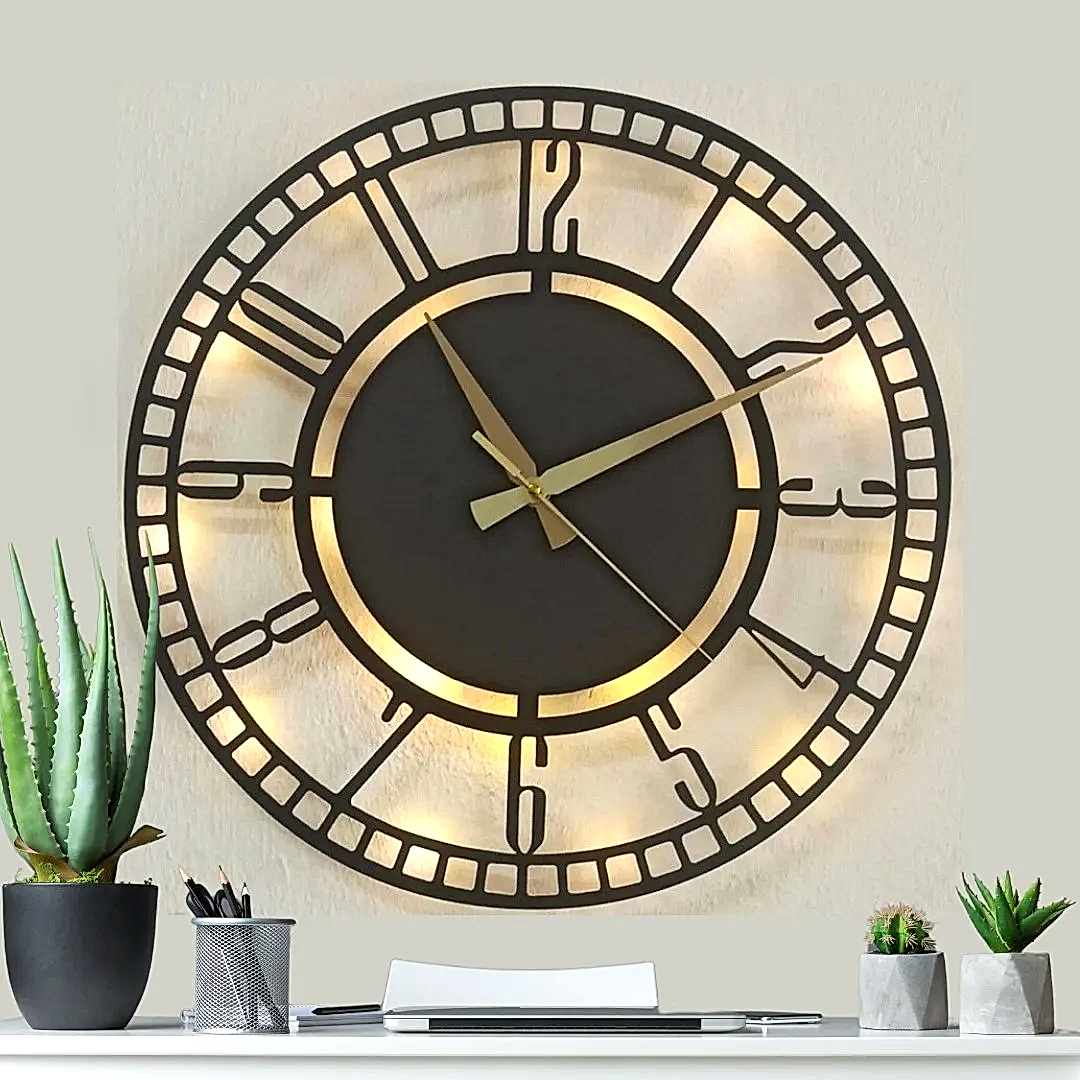 Ev için modern model dekoratif duvar saati tasarımı