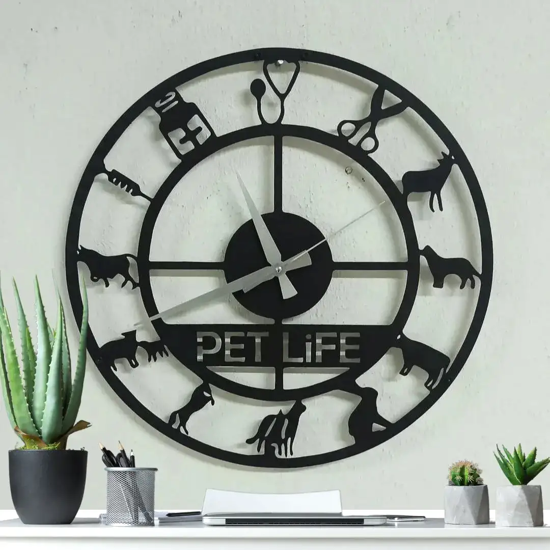Veteriner hekimlerine özel LED ışıklı dekoratif duvar saati