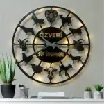 Çiftlik ve Et Firmalarına İsim Yazılabilir Modern Ofis Duvar Saati