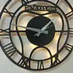 Diş doktorlarına özel isimli LED ışıklı dekoratif duvar saati