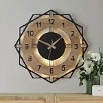 Sonoma Geometrik Tasarımlı LED Işıklı Modern Şık Ev Duvar Saati