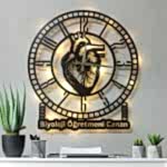 Biyoloji Öğretmenine İsim Yazılabilir Kalp Tasarımlı Duvar Saati