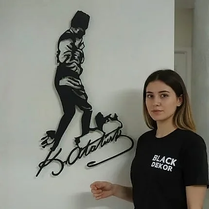 Mustafa Kemal Atatürk temalı dekoratif duvar tablosu