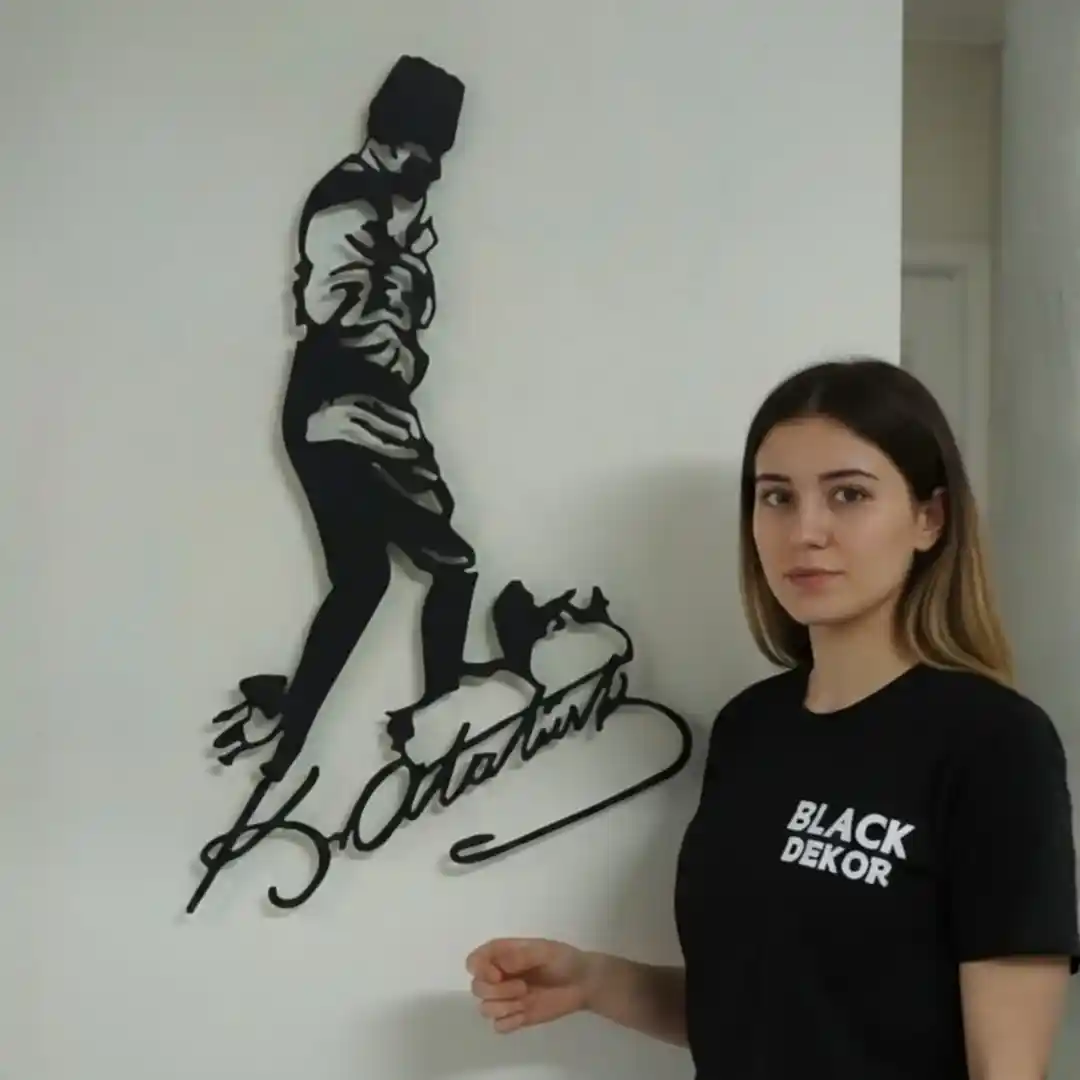 Mustafa Kemal Atatürk temalı dekoratif duvar tablosu