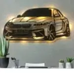 BMW F30 aydınlatmalı dekoratif duvar tablosu tasarımı