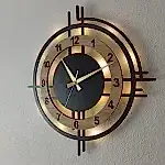 Sonoma Çember Tasarımlı LED Işıklı Modern Şık Ev Duvar Saati - Görsel 5