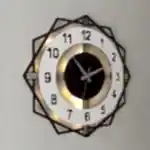 Beyaz Geometrik Tasarımlı LED Işıklı Modern Şık Ev Duvar Saati - Görsel 2