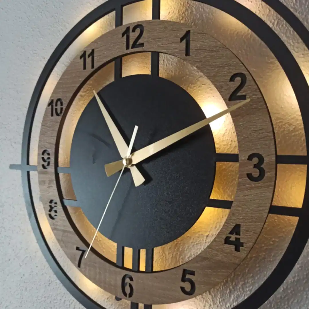 Sonoma Çember Tasarımlı LED Işıklı Modern Şık Ev Duvar Saati - Görsel 7