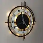 Beyaz Çember Tasarımlı LED Işıklı Modern Şık Ev Duvar Saati - Görsel 3
