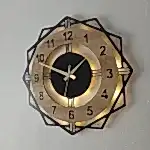 Sonoma Geometrik Tasarımlı LED Işıklı Modern Şık Ev Duvar Saati - Görsel 3