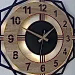 Sonoma Geometrik Tasarımlı LED Işıklı Modern Şık Ev Duvar Saati - Görsel 5