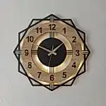Sonoma Geometrik Tasarımlı LED Işıklı Modern Şık Ev Duvar Saati - Görsel 2