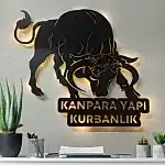 Boğa figürlü dekoratif duvar tablosu tasarımı