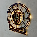 Biyoloji Öğretmenine İsim Yazılabilir Kalp Tasarımlı Duvar Saati - Görsel 2