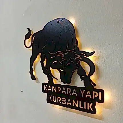 Boğa figürlü dekoratif duvar tablosu tasarımı