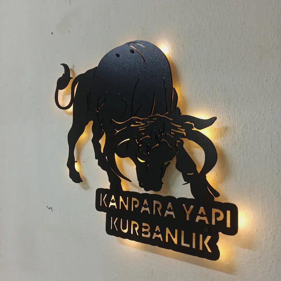 Boğa figürlü dekoratif duvar tablosu tasarımı