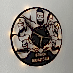 Erkek Kuaförü İçin İsim Yazılan Işıklı Kuaför Duvar Saati - Görsel 2