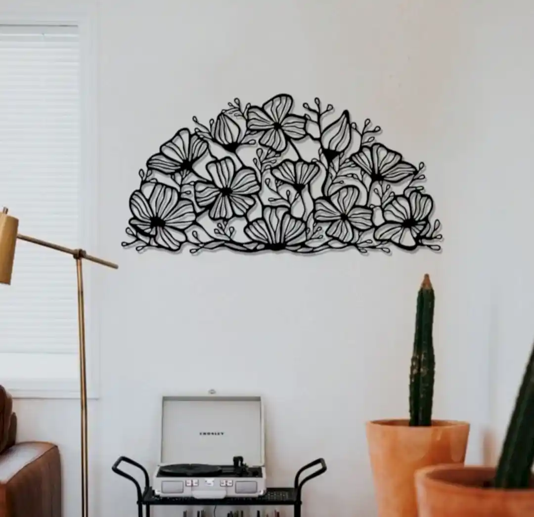 Lotus Mandala Tasarımlı Dekoratif Ev Duvar Tablosu - Görsel 2