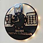 Mali Müşavir Tasarımlı İsim Yazılan Işıklı Ofis Duvar Saati - Görsel 3