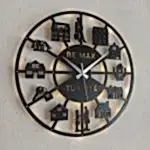 Gayrimenkul ve emlakçılar için isimli LED ışıklı dekoratif duvar saati