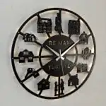 Gayrimenkul ve emlakçılar için isimli LED ışıklı dekoratif duvar saati