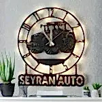 Traktör figürlü LED ışıklı dekoratif duvar saati tasarımı