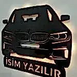 BMW G20 kasa LED ışıklı isimli dekoratif duvar saati 50 cm