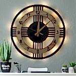 Sonoma renkli 40 cm ışıklı modern dekoratif ev duvar saati