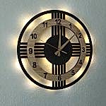 Sonoma renkli 40 cm ışıklı modern dekoratif ev duvar saati